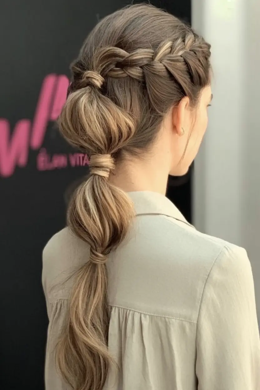 Effortless Natural Hair Inspiration for Summer 2025! Boho Braid Meets Bubble Ponytail