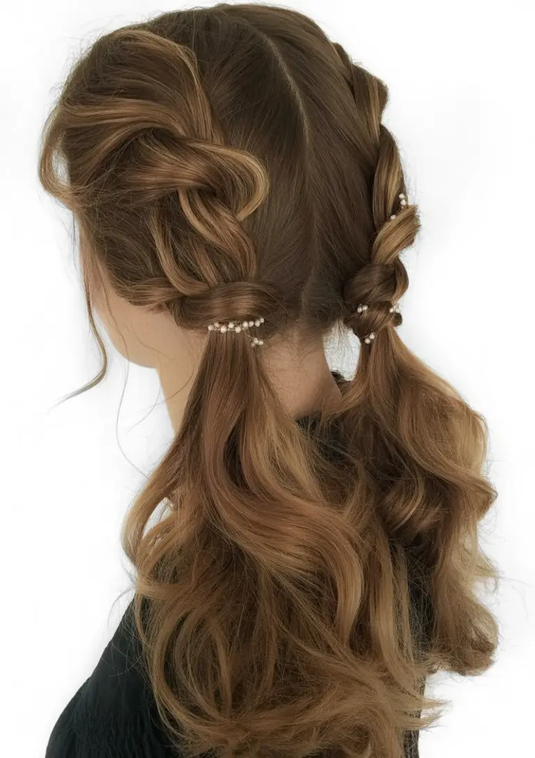 Effortless Natural Hair Inspiration for Summer 2025! Soft Double Twists with Pearl Details
