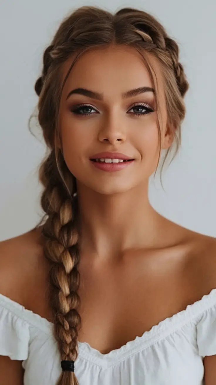 Romantic Side Braid Effortless Summer Hairstyles 2025 