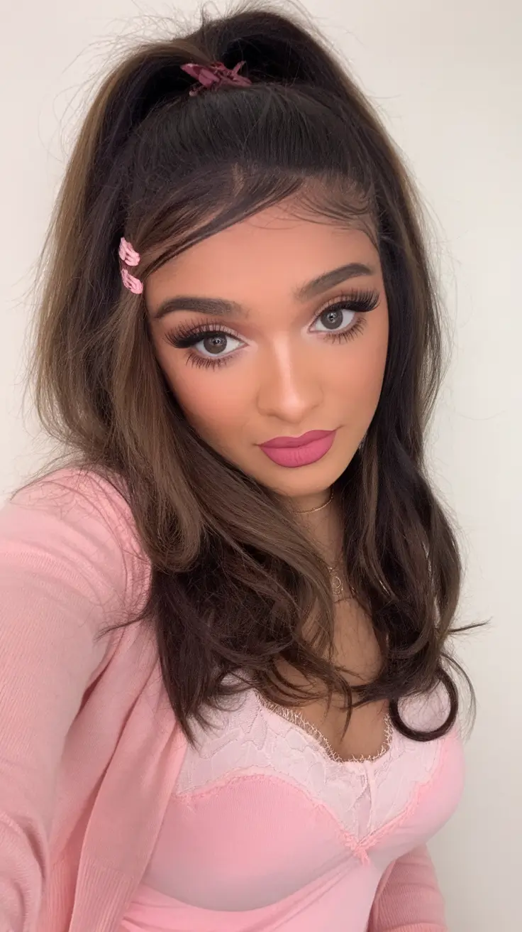 Effortless Summer Hairstyles 2025 Playful Half-Up with Clips