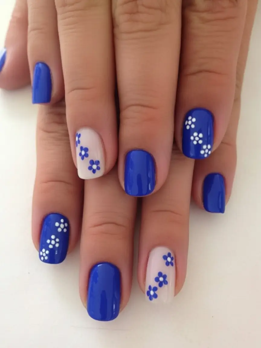 flower nails for summer 2025 glow Indigo Bloom Pop