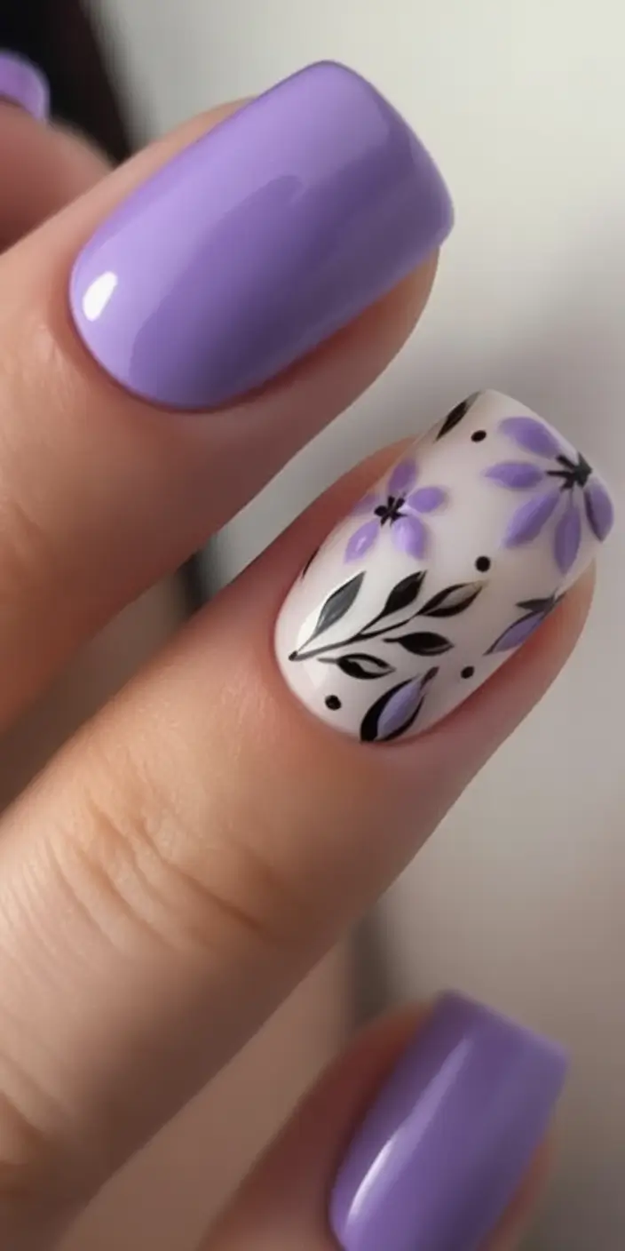 flower nails for summer 2025 glow Lavender Sketchbook