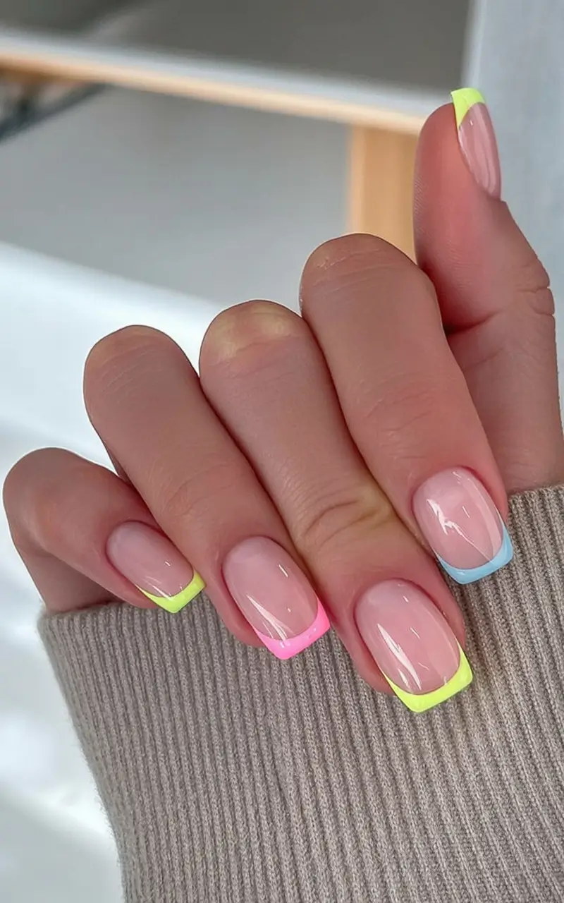 French Tips for Summer 2025 Pastel Glow on Nude