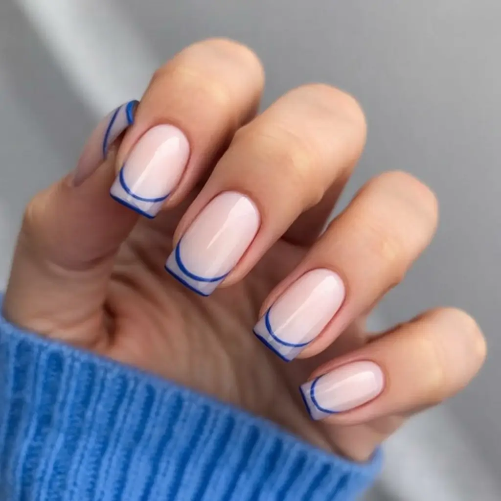 French Tips for Summer 2025 Minimal Midnight Outlines