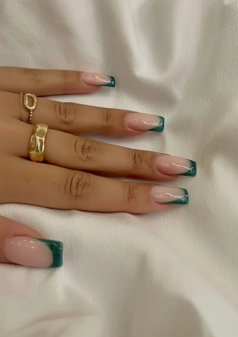 French Tips for Summer 2025 Jade Mirage