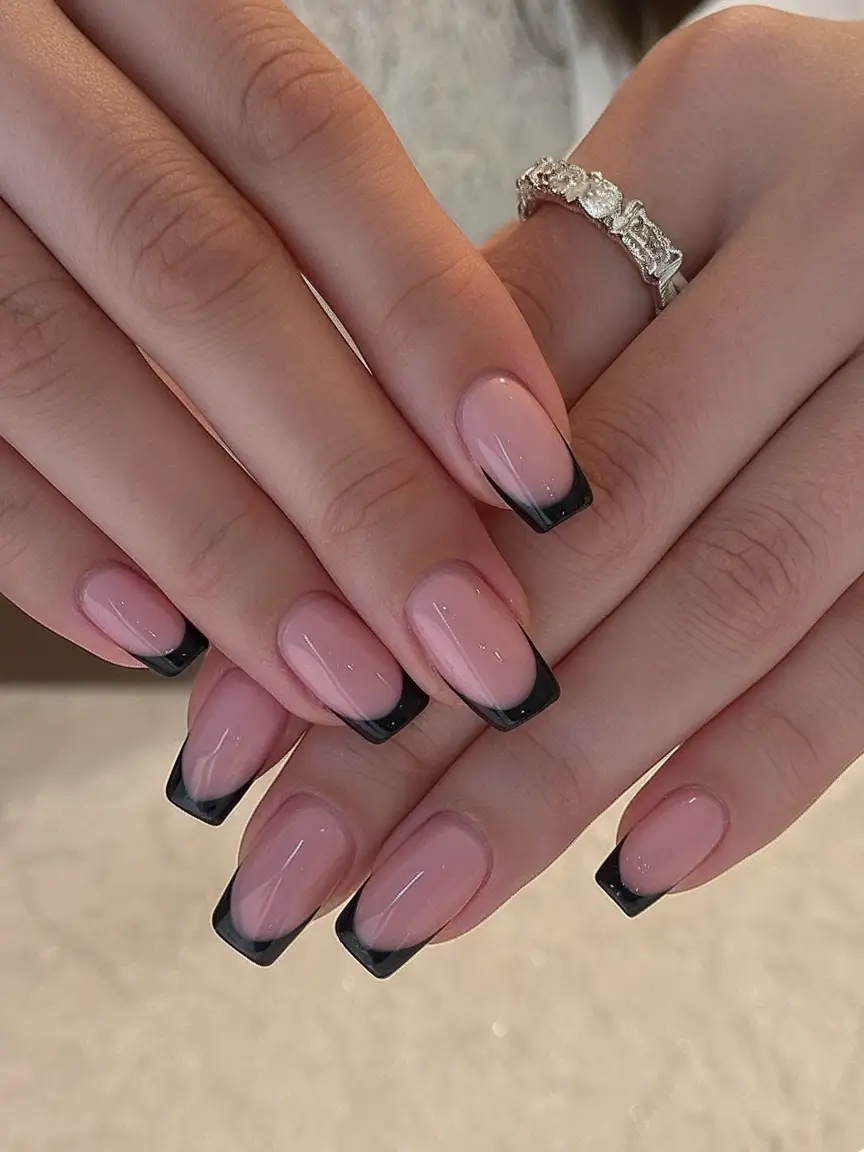 French Tips for Summer 2025 Black Mirror French