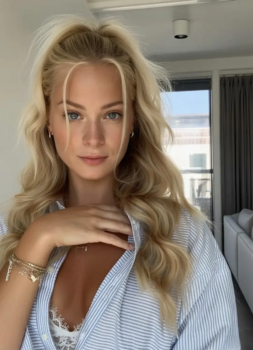 Fresh Trends: Simple Hairstyle for summer 2025 High-Volume Half Pony with Soft Waves