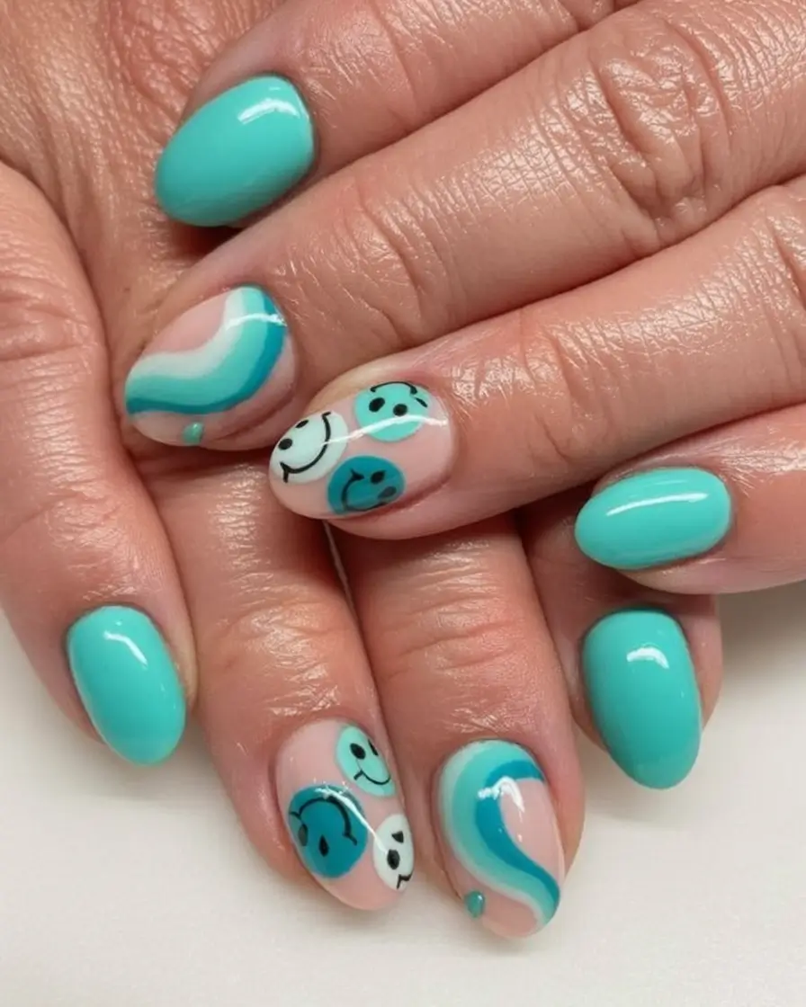 Fun Nail Art Ideas for 2025 Summer Turquoise Smile Vibes
