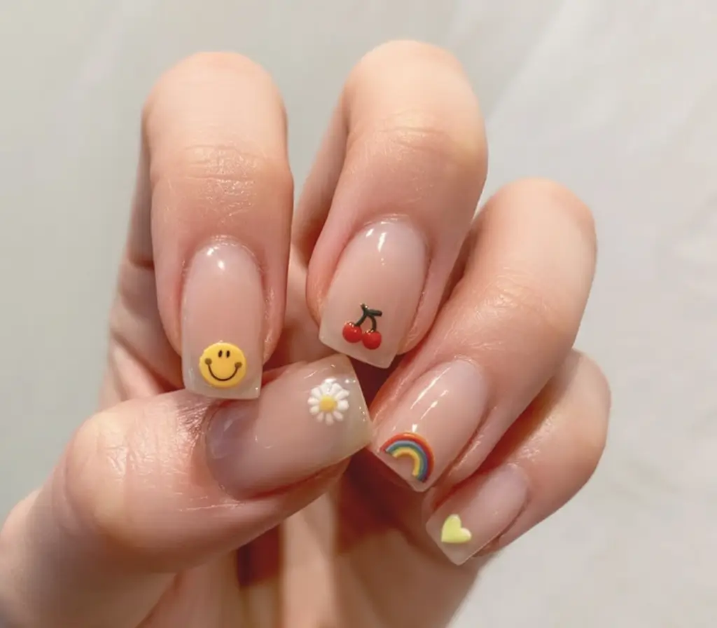 Emojis Mini Icons Fun Nail Art Ideas Summber 2025