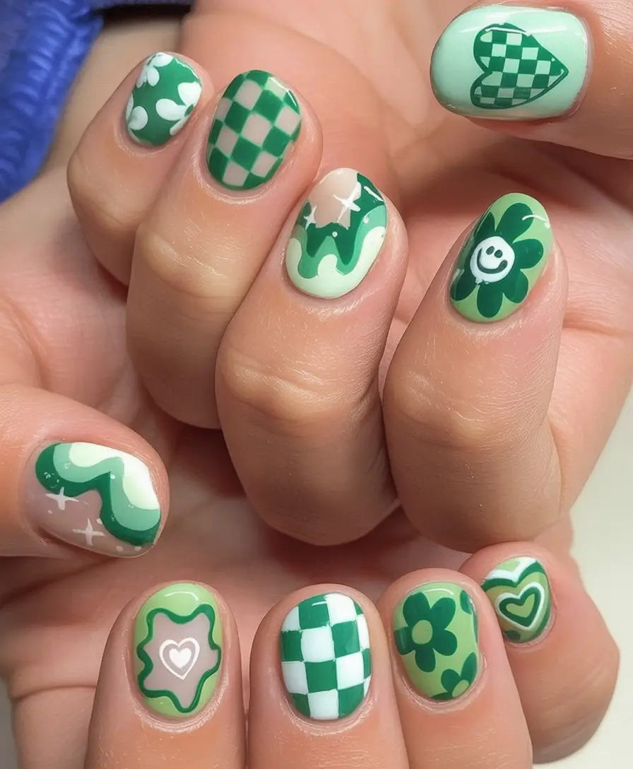 Fun Nail Art Ideas for 2025 Summer Minty Mod Mashup