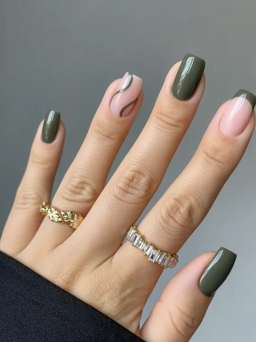 Green Summer Nails for 2025 Days Olive Wave Chic Meets Minimalist Power