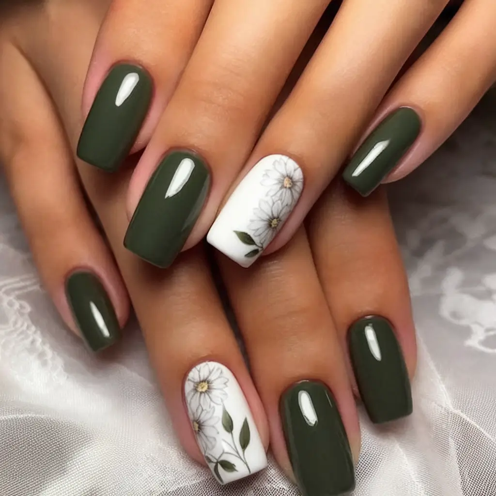 Green Summer Nails for 2025 Days Olive Garden Bloom