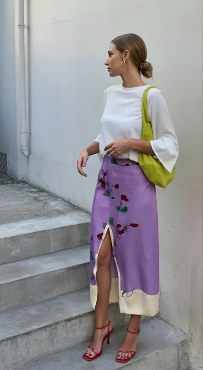 july 2025 outfits youll live in pops of lilac and citrus for street chic