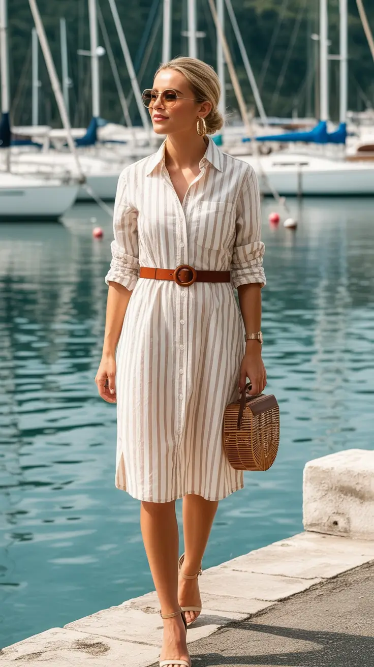 july 2025 outfits youll live in nautical stripes for summer polish