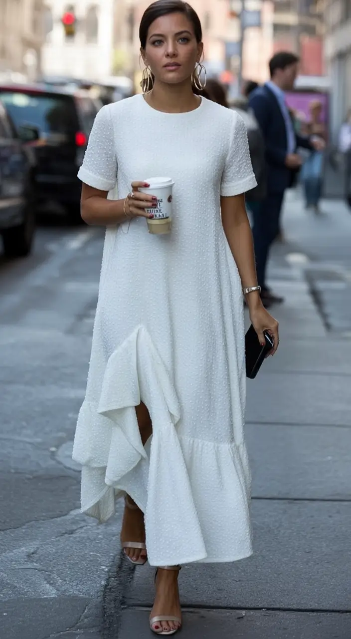 July 2025 Outfits You’ll Live In Textured White for City Days