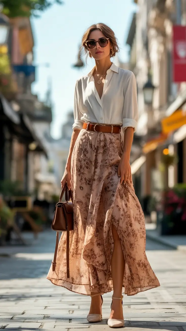 july 2025 outfits youll live in flowy romance on city streets