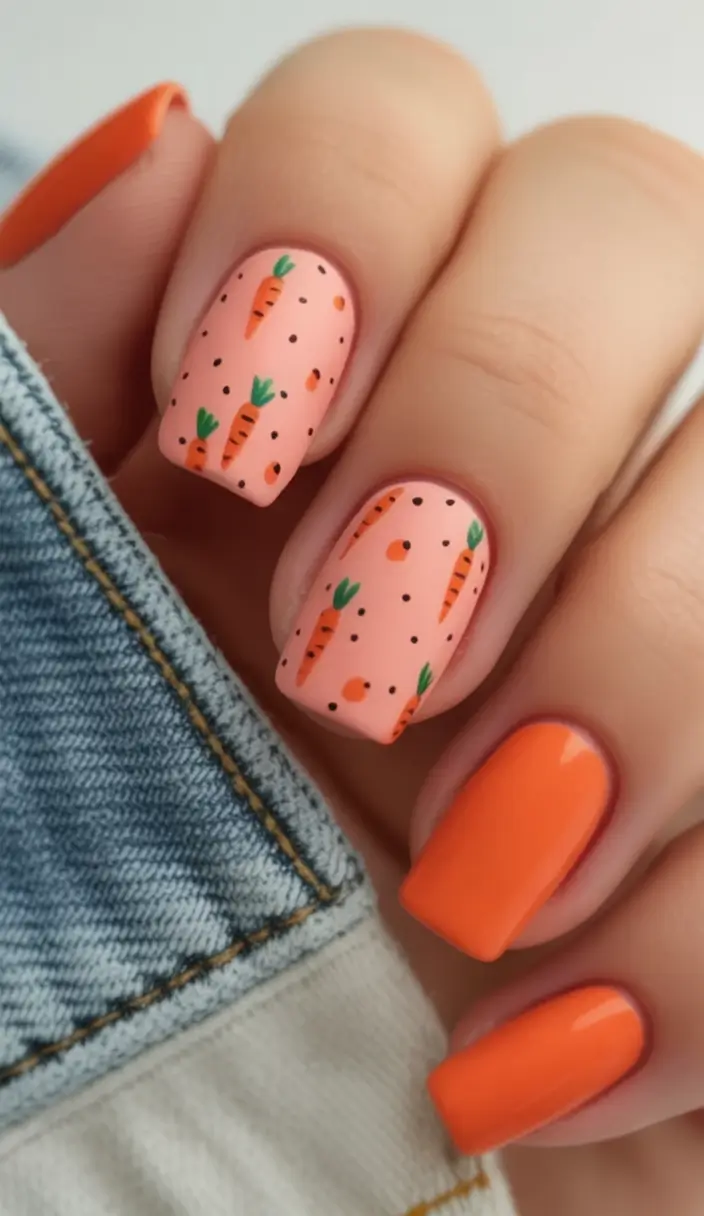 july nails you’ll want in 2025 Carrot Crush Pop Art