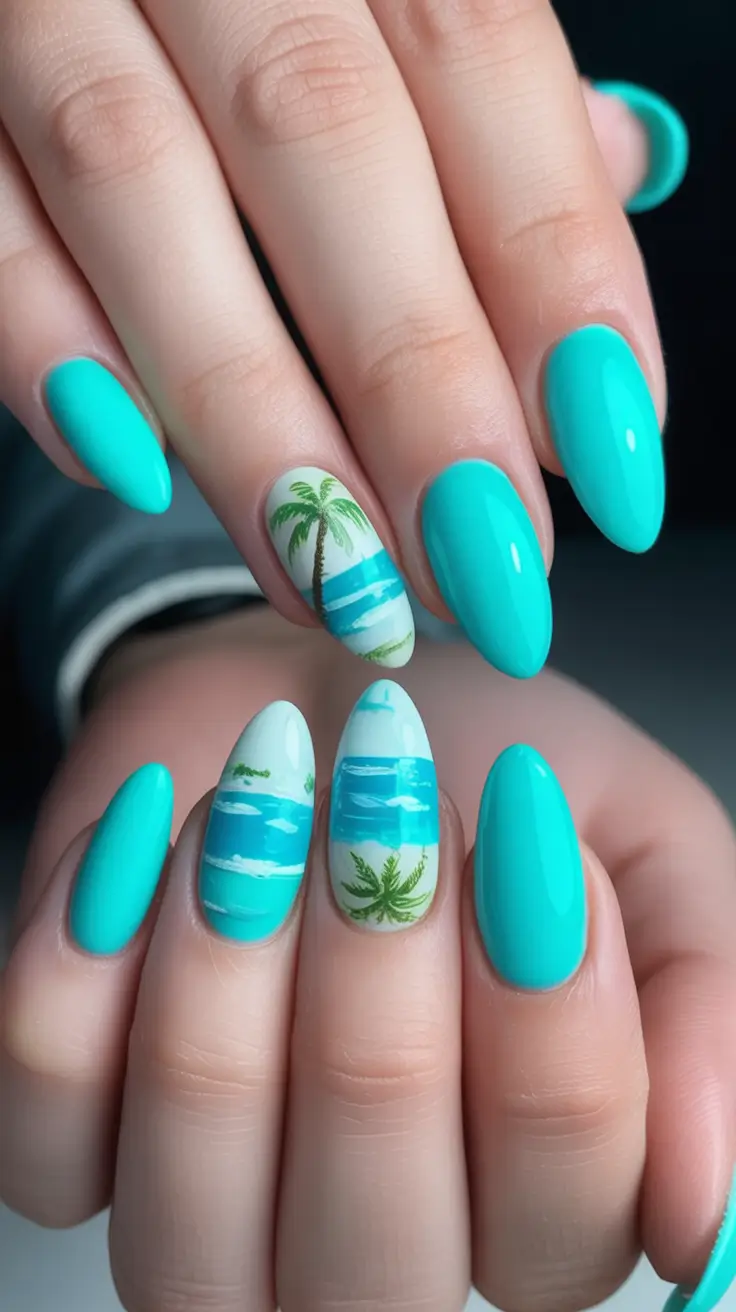 july nails you’ll want in 2025 Ocean View Getaway