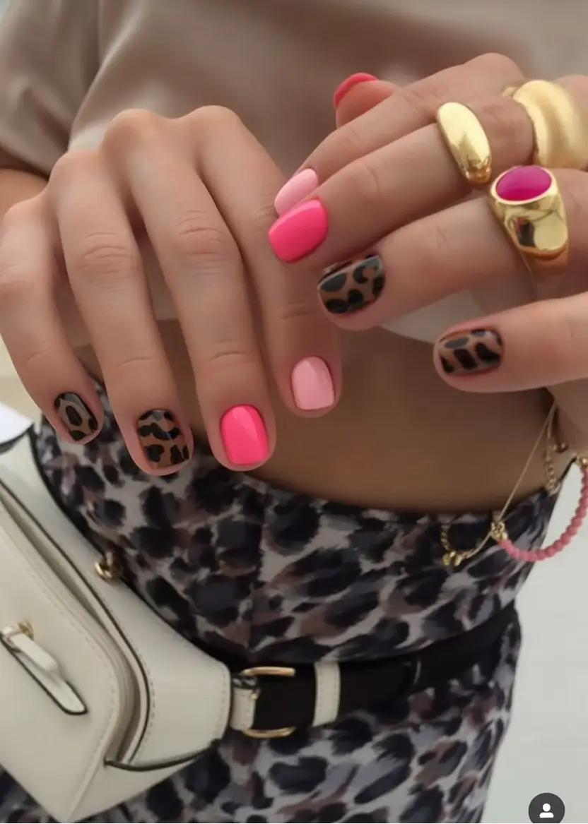 June 2025 Nails You’ll Love Leopard Pops With Pink Punch