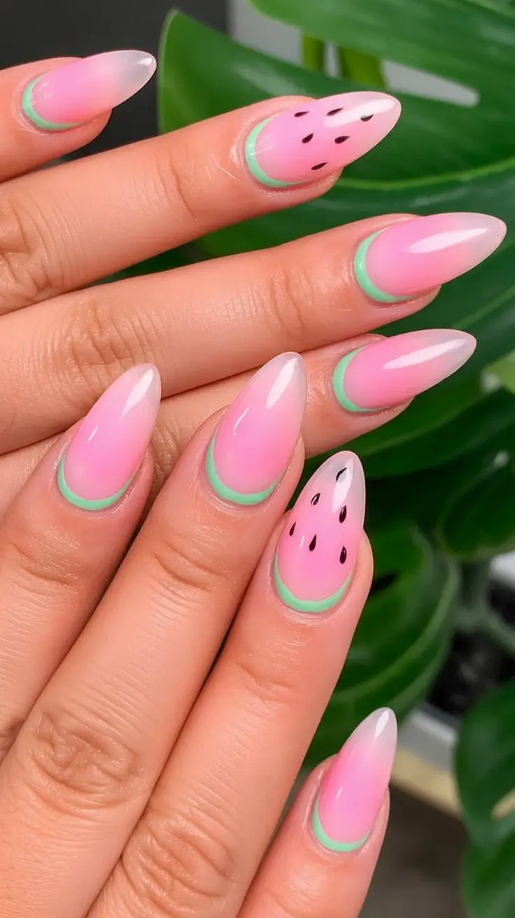June 2025 Nails You’ll Love Watermelon Chrome Cuties