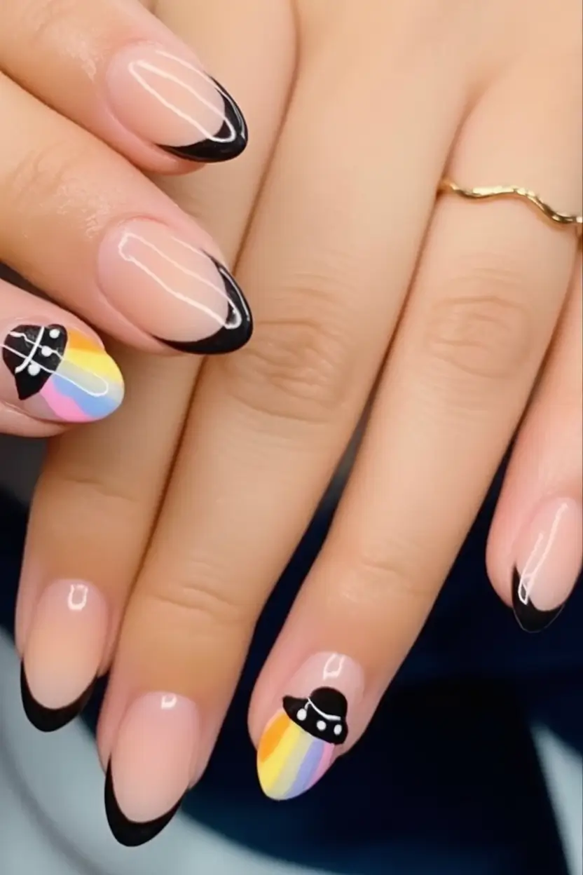 June 2025 Nails You’ll Love Galactic Rainbow UFOs
