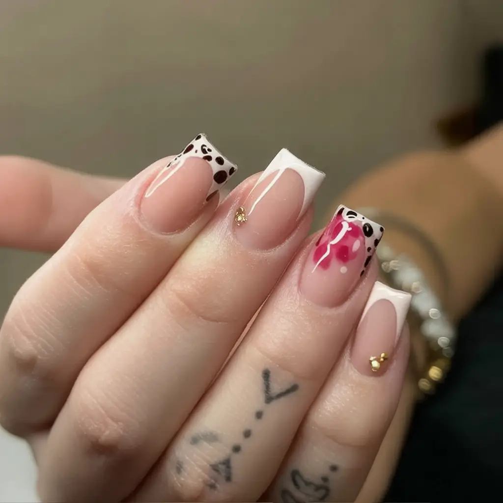 June 2025 Nails You’ll Love Dalmatian Tips & Juicy Accents