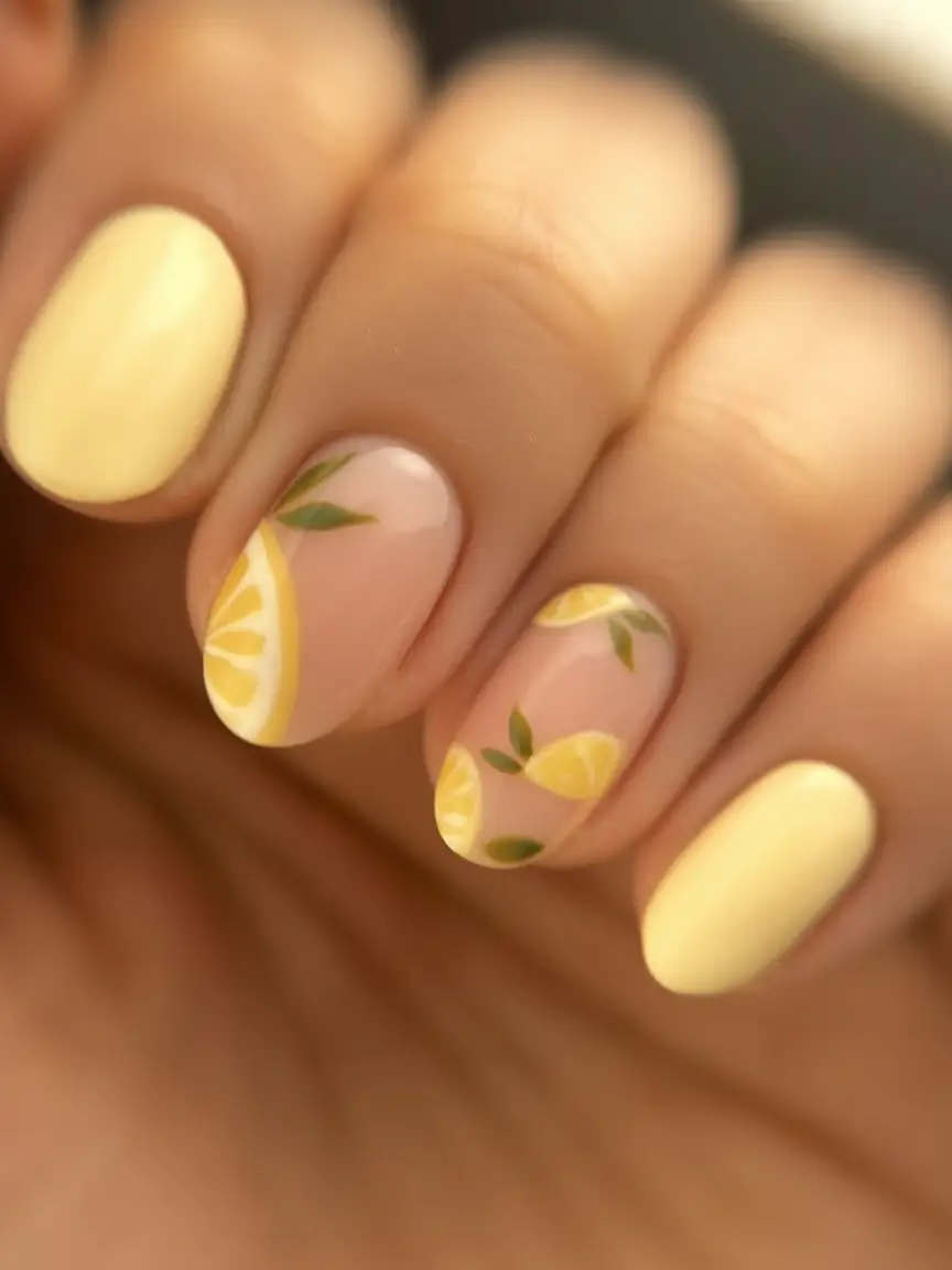Lemon Nail Vibes for Summer 2025 Sunny Simplicity In Soft Yellow