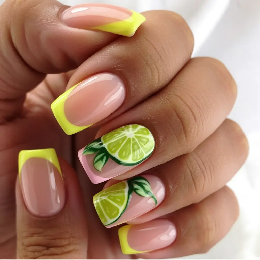 Lemon Nail Vibes for Summer 2025 Clean Citrus French With A Twist