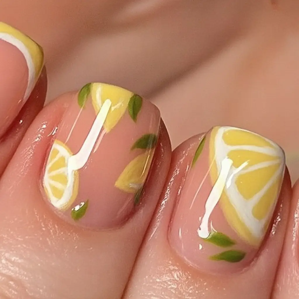 Lemon Nail Vibes for Summer 2025 Juicy Lemon Tips with a Natural Gloss