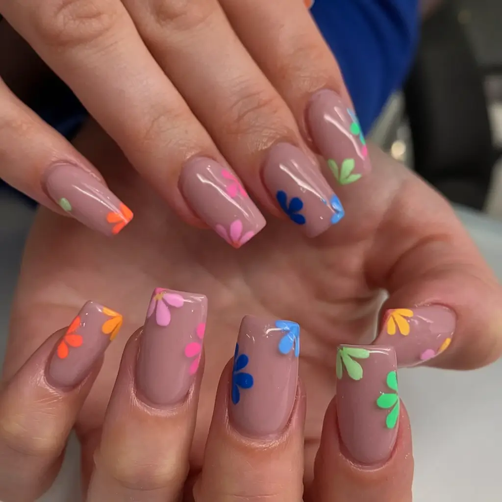 Nail Inspo for Summer 2025 Pop Art Floral French Revival