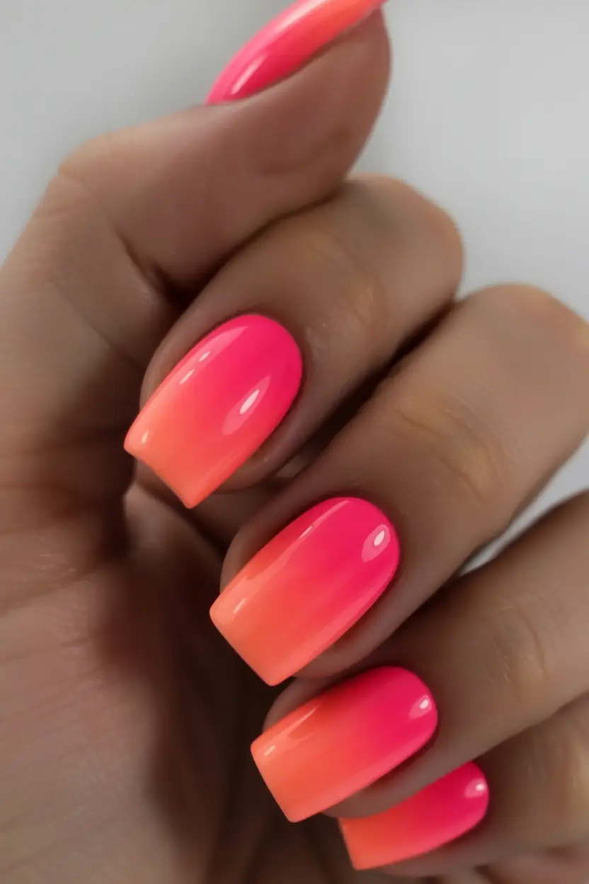 Ombre Looks for Summer 2025 Coral-Pink Sunrise Fade