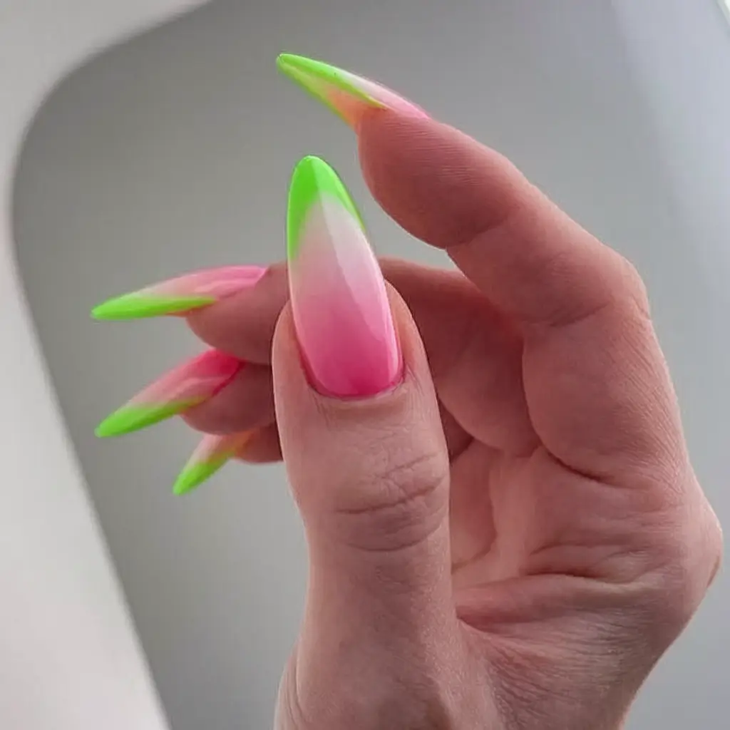 Ombre Looks for Summer 2025 Pink Lemonade Stiletto Fade