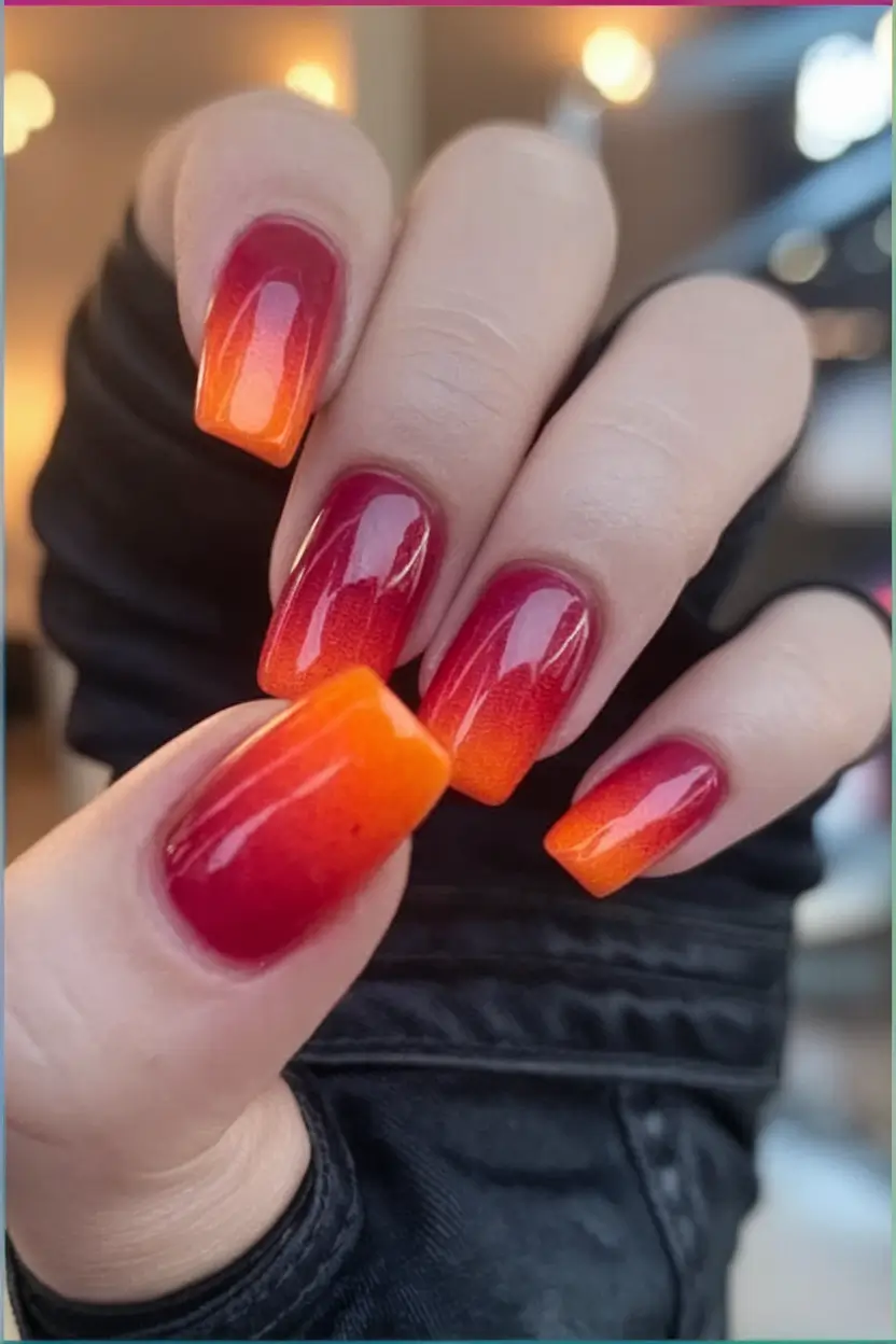 Ombre Looks for Summer 2025 Sunset Sangria Ombre