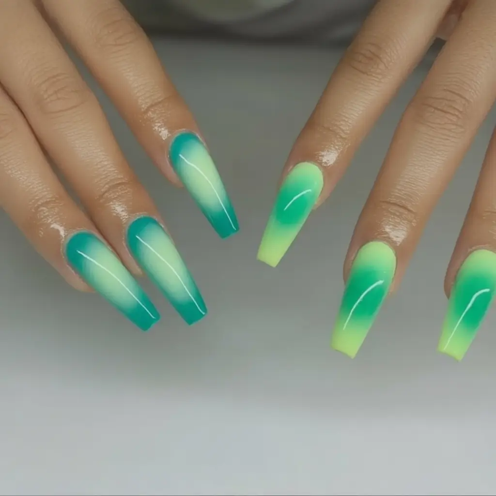 Ombre Looks for Summer 2025 Mint Mojito Ombre Fade
