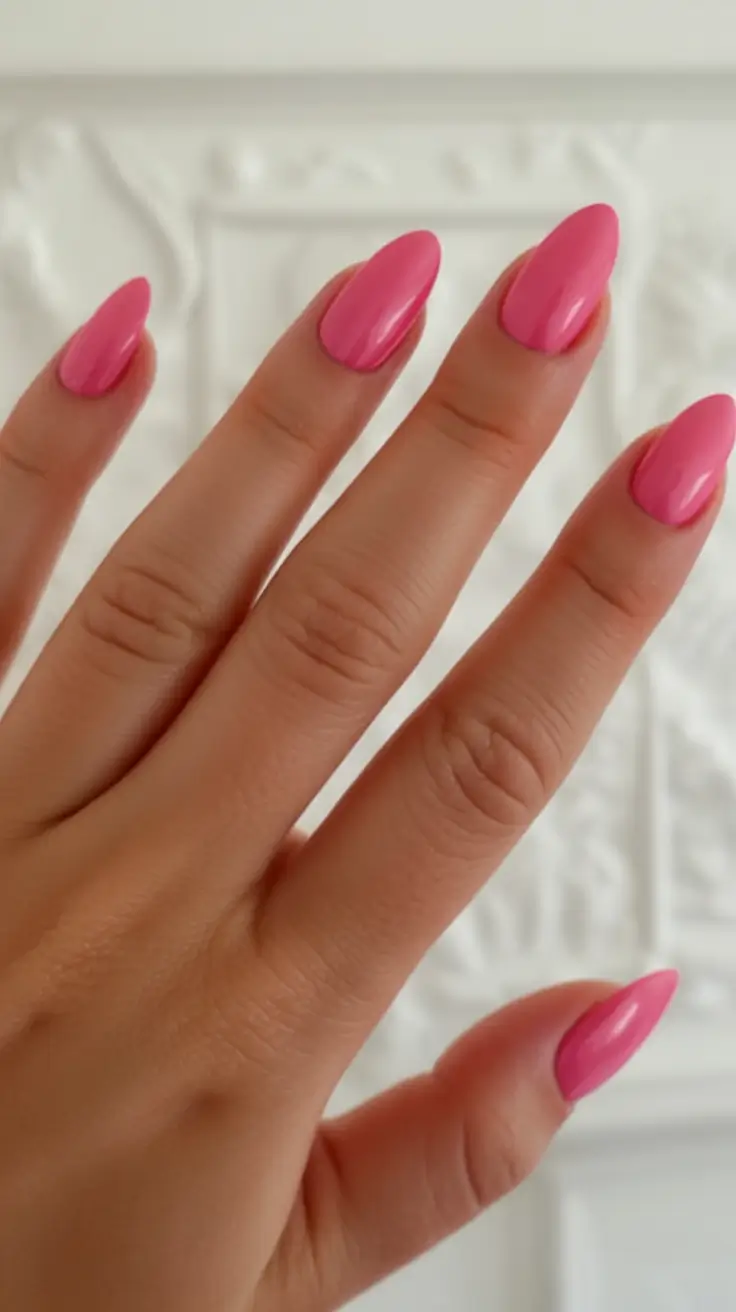 Pink Summer Nails for 2025 Vibes Classic Pink with Soft Power