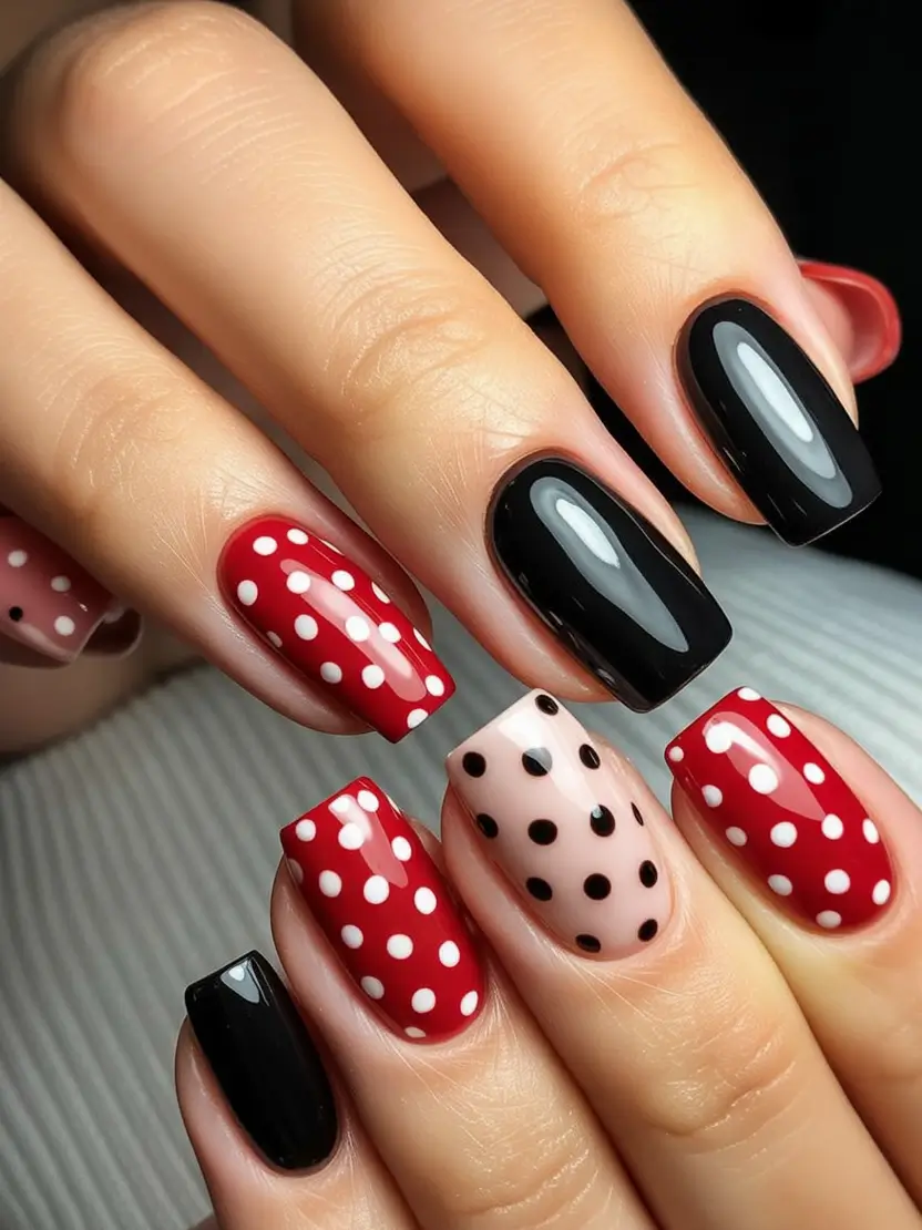 Red Nails That Pop Summer 2025 Retro Noir with a Modern Twist