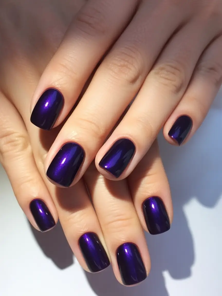 Short Acrylics for Summer 2025 Fun Ultra-Violet Shine Simplicity