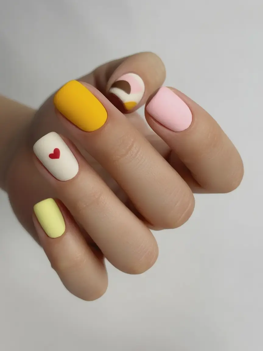 Short Nail Inspo for Summer 2025 Ice Cream Mood Board