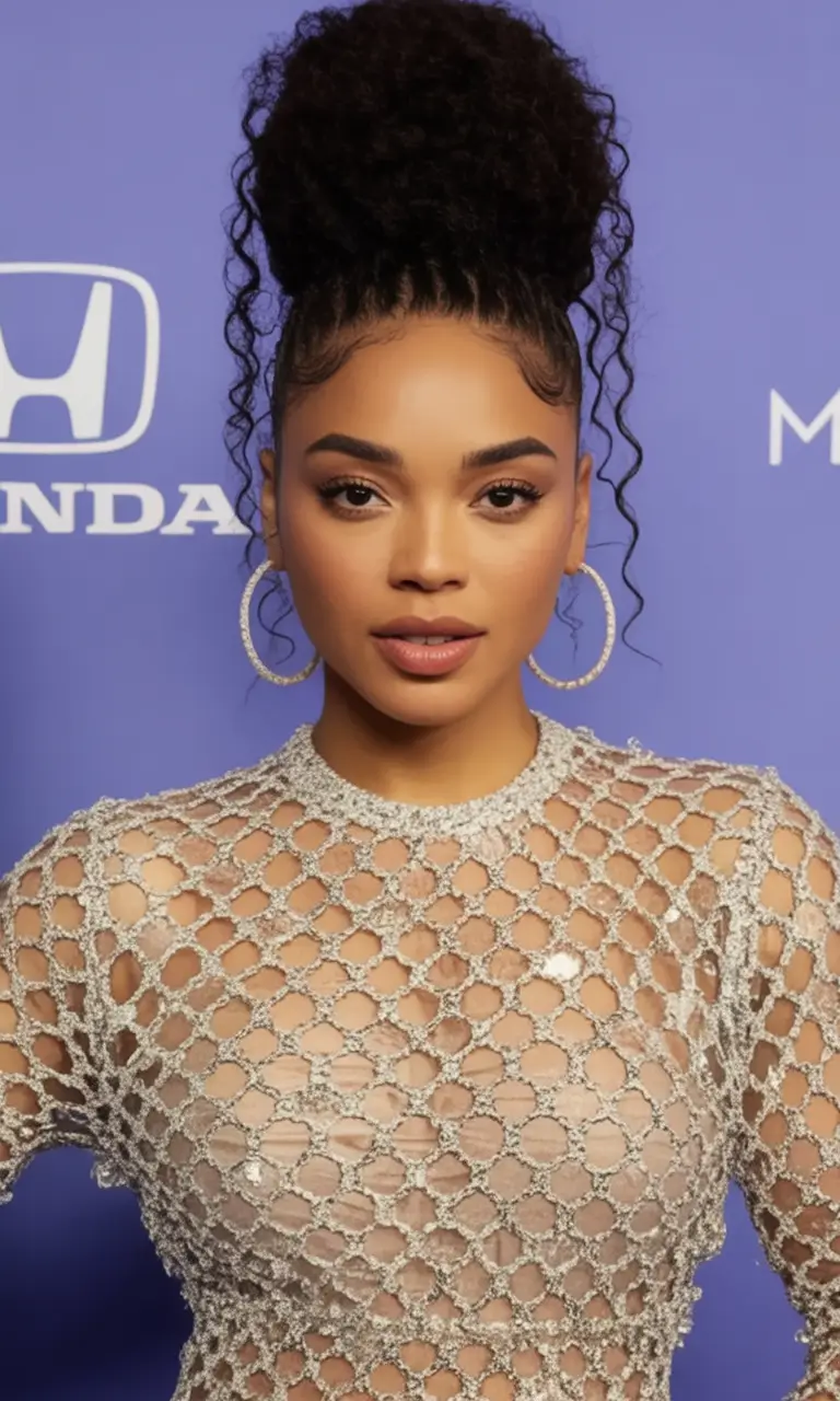 Simple Bun Hairstyle Inspirations - Summer 2025 Curly Crown High Bun