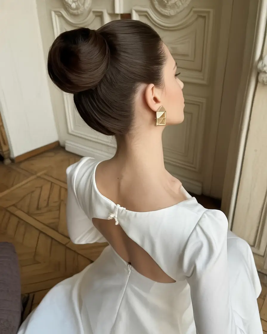 Simple Bun Hairstyle Inspirations - Summer 2025 Sculpted Classic Ballet Bun