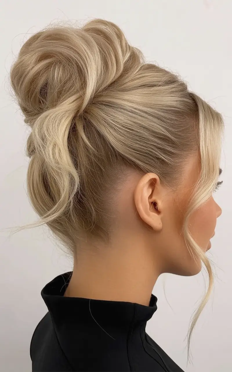 Simple Bun Hairstyle Inspirations - Summer 2025 Voluminous Twist Bun with Soft Ends