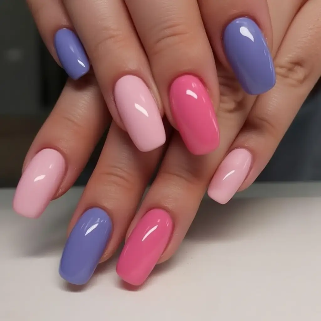 Simple Nails for a Chill 2025 Summer Cotton Candy Cool