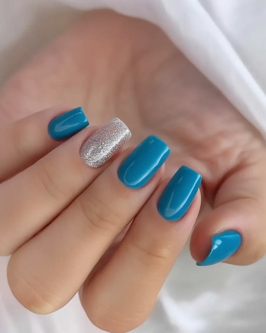 Simple Nails for a Chill 2025 Summer Mermaid Splash & Chrome Flash