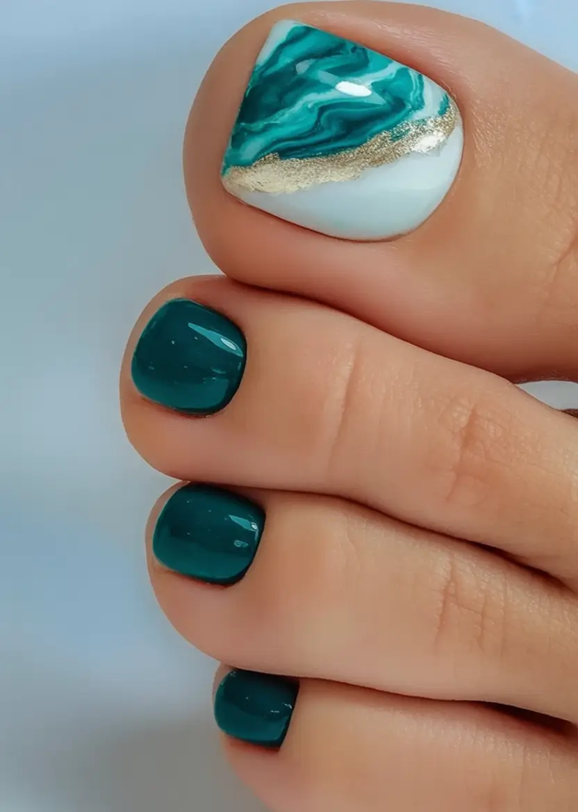 toes that shine in july 2025 Ocean Stone With Gold Vein