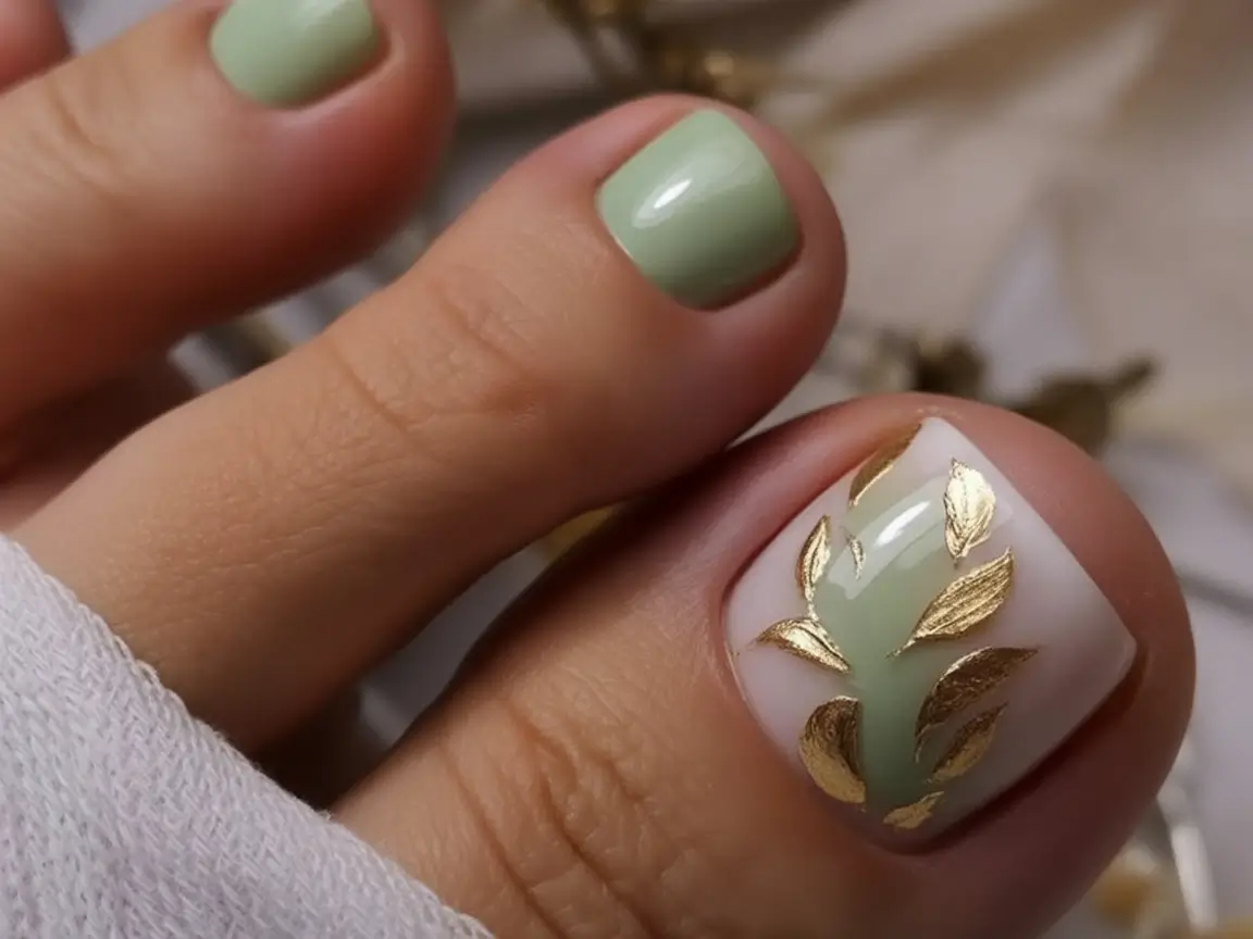 toes that shine in july 2025 Mint Gold Botanica