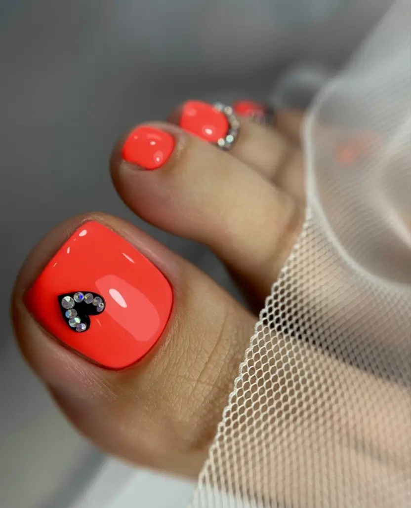 Toes That Shine in July 2025 Cherry Red Love Letter
