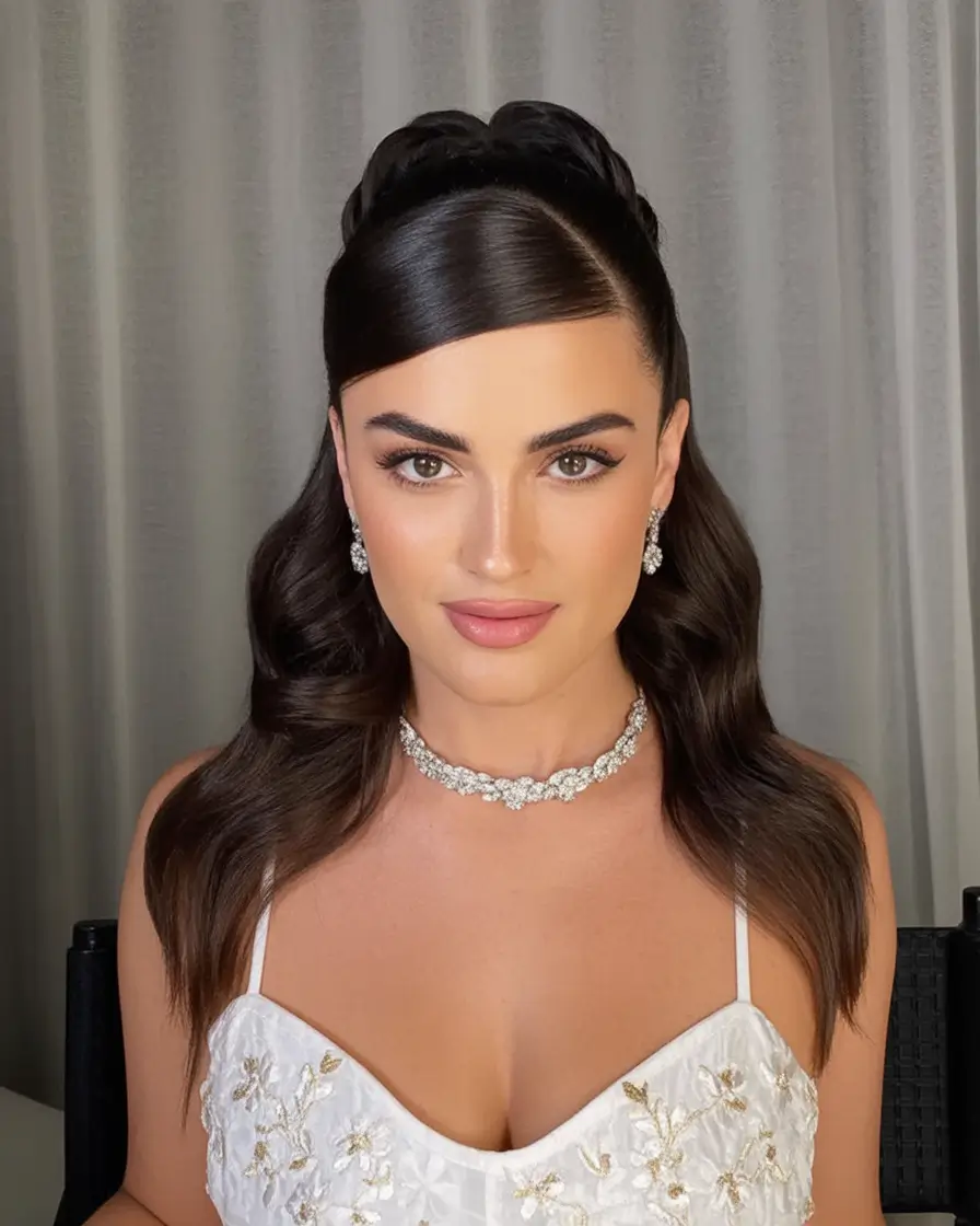 Trendy Ponytails for an Easy Summer Look 2025 Retro-Inspired Wave Ponytail With Sculpted Top