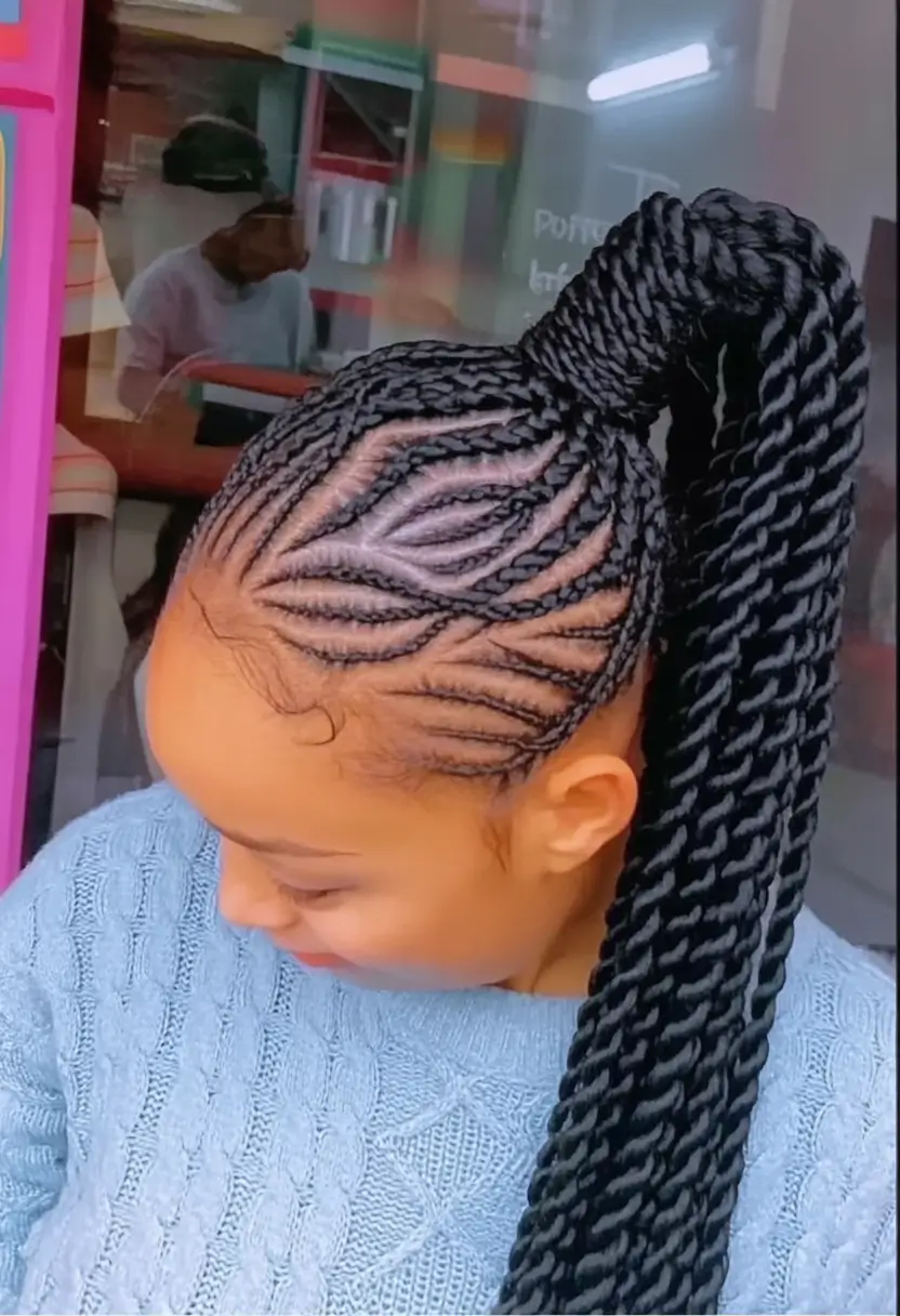Trendy Ponytails for an Easy Summer Look 2025 Sculptural Braided Twist Ponytail