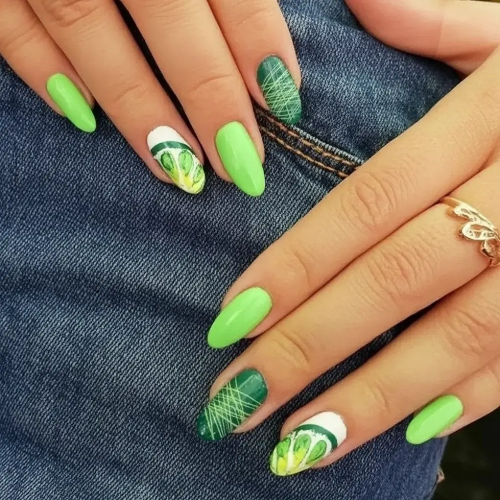 Tropical Fruit Nails for Summer 2025 Lime Line Graphic Energy