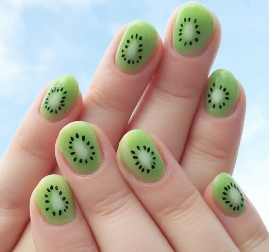 Tropical Fruit Nails for Summer 2025 Kiwi Zest Minimalism